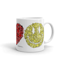Load image into Gallery viewer, Mug: Peace, Love, &amp; Happiness
